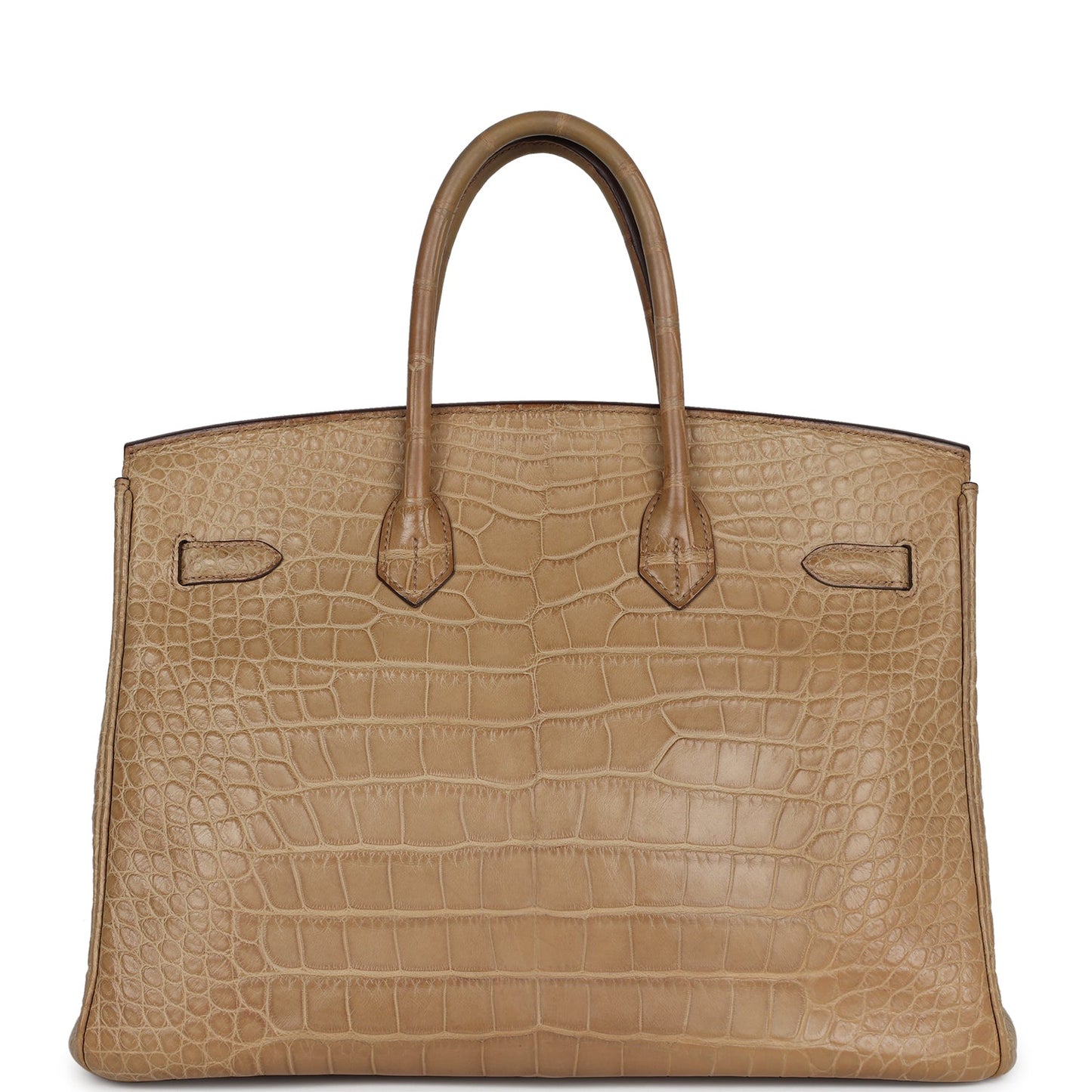 Pre-owned Hermes Birkin 35 Poussiere Matte Alligator Palladium Hardware - Bob Flawless Skincare 