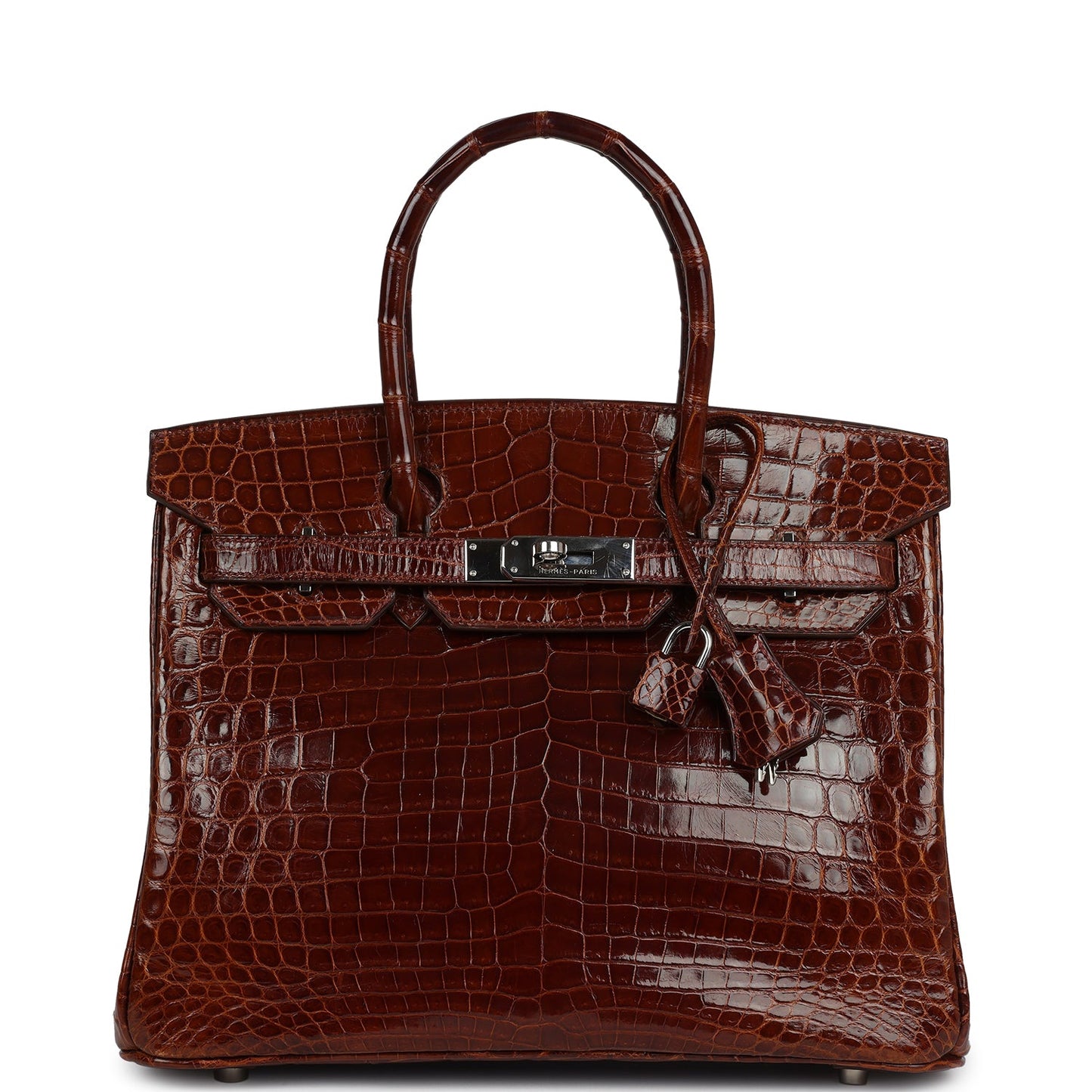 Pre-owned Hermes Birkin 30 Miel Shiny Niloticus Crocodile Palladium Hardware - Bob Flawless Skincare 