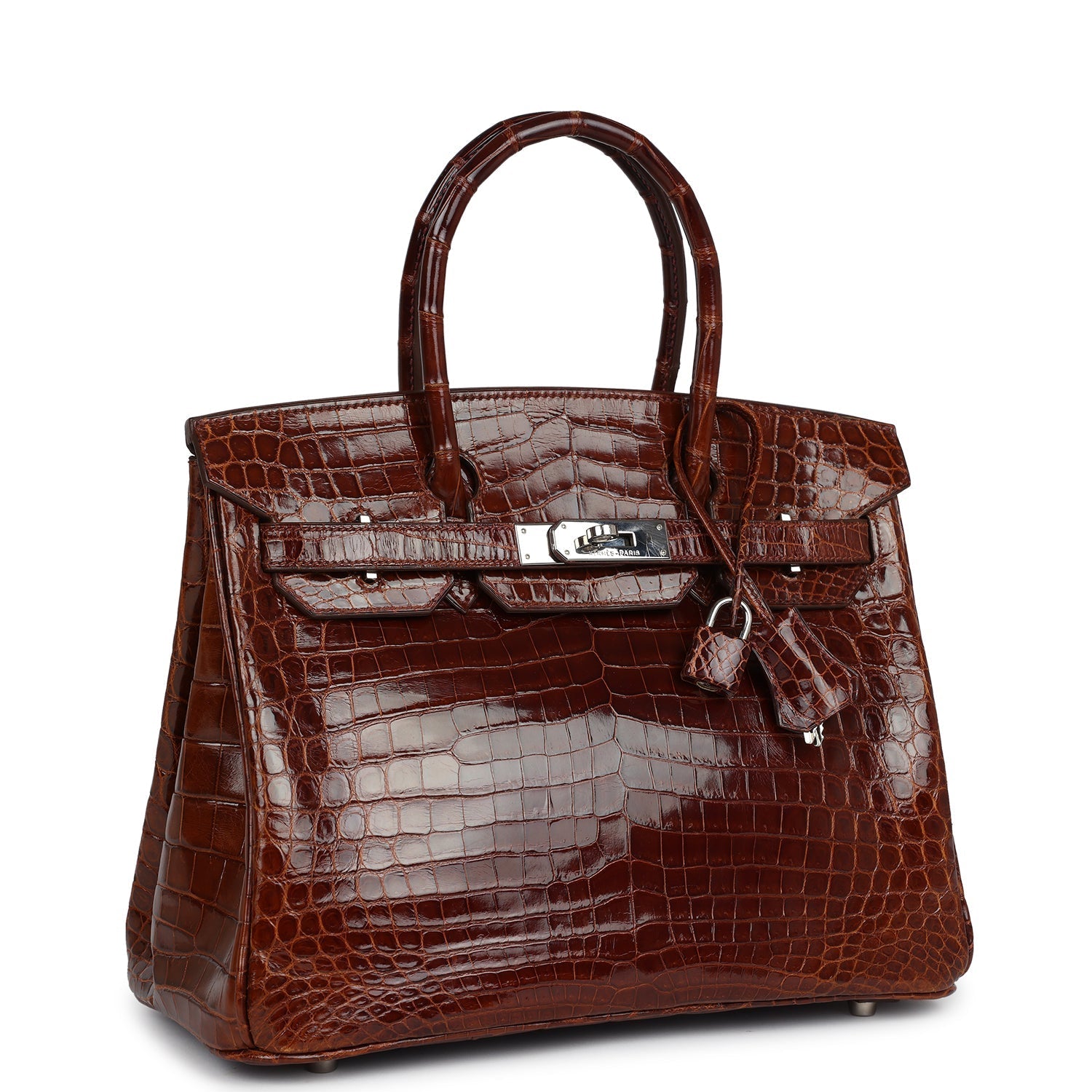 Pre-owned Hermes Birkin 30 Miel Shiny Niloticus Crocodile Palladium Hardware - Bob Flawless Skincare 