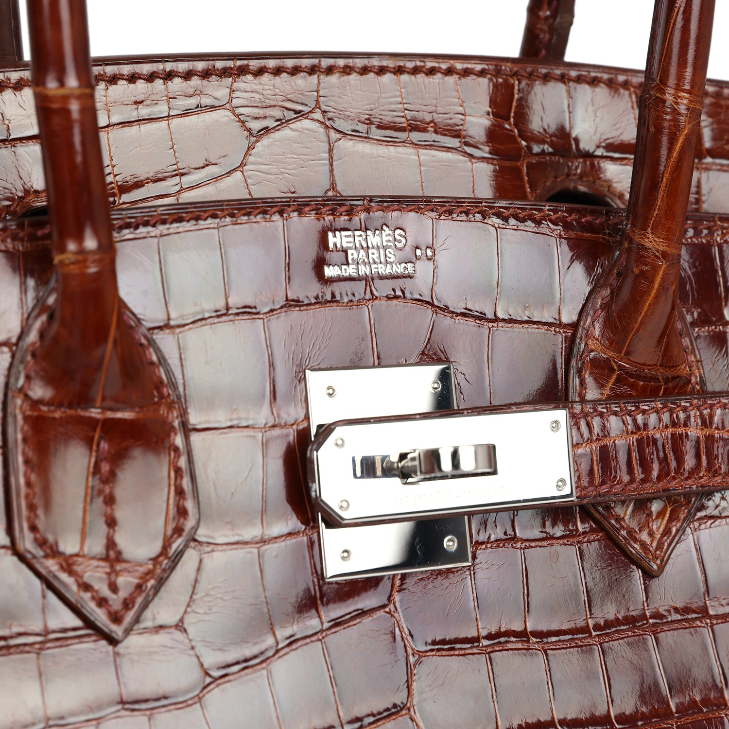 Pre-owned Hermes Birkin 30 Miel Shiny Niloticus Crocodile Palladium Hardware - Bob Flawless Skincare 