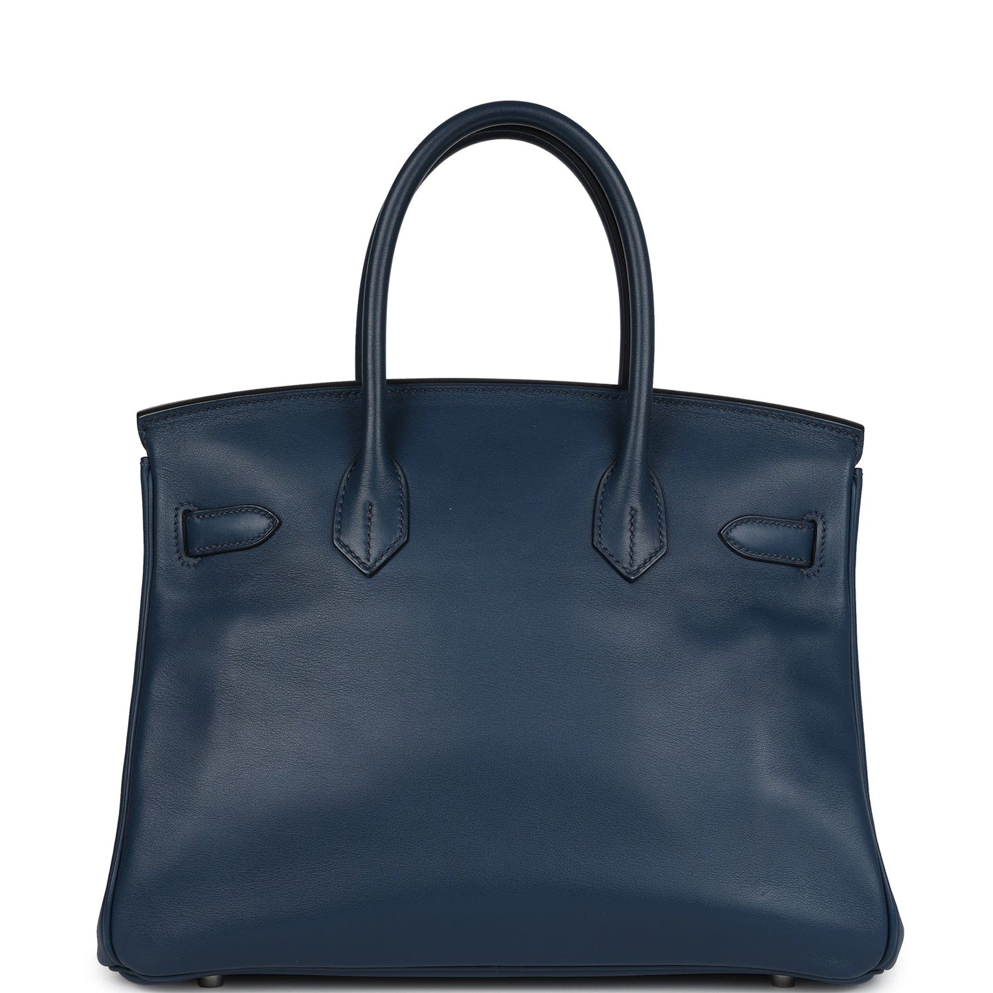 Pre-owned Hermes Birkin 30 Deep Bleu Swift Palladium Hardware