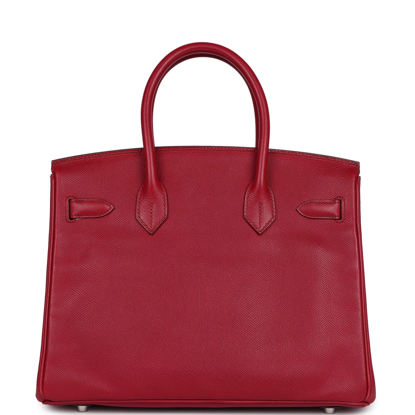 Pre-owned Hermes Birkin 30 Rubis Epsom Palladium Hardware