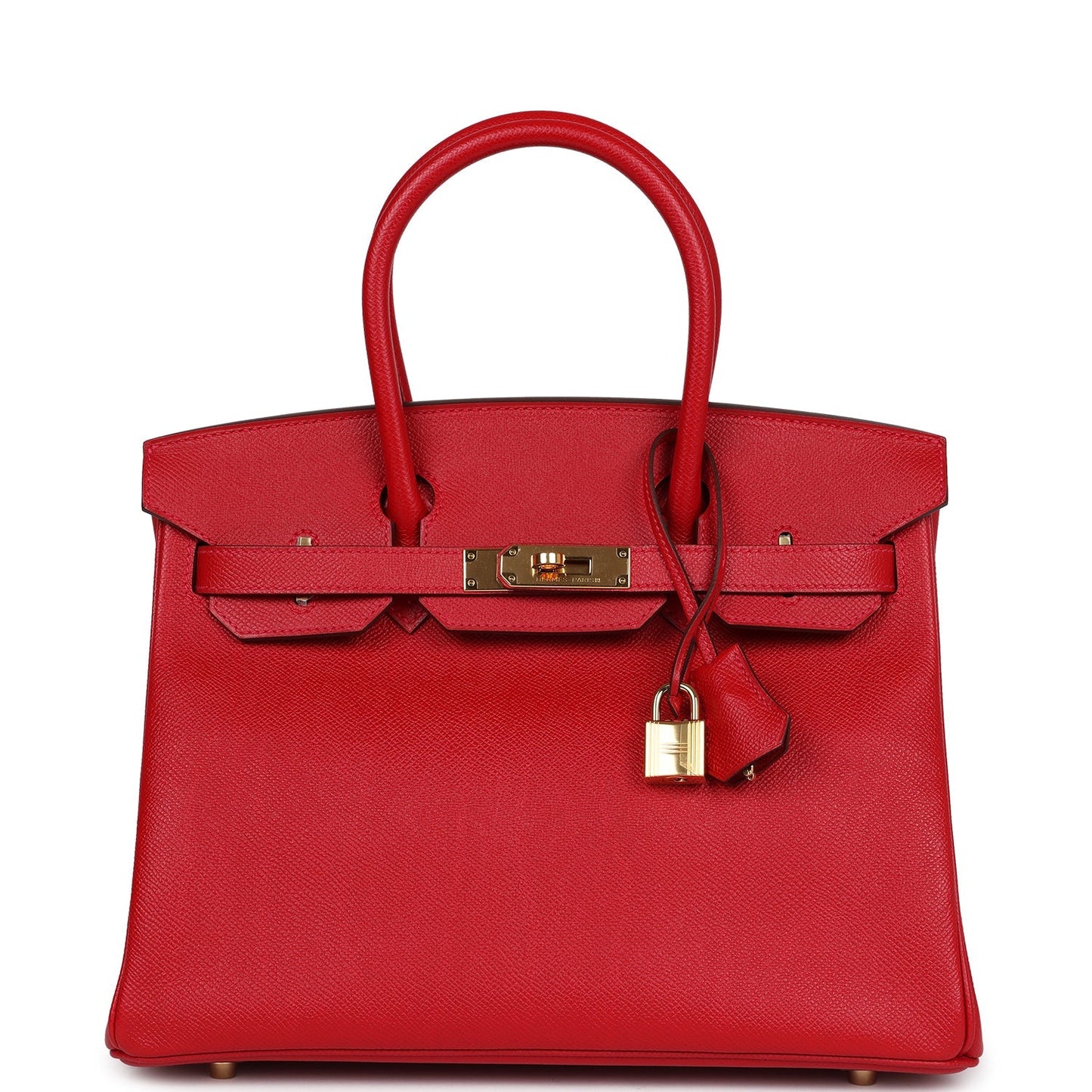 Pre-owned Hermes Birkin 30 Rouge Casaque Epsom Gold Hardware