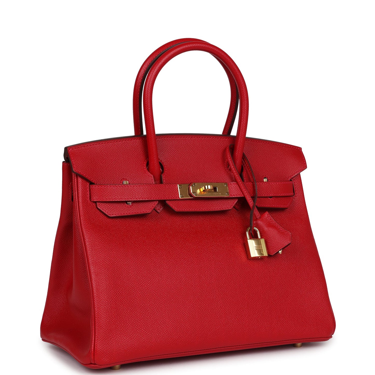 Pre-owned Hermes Birkin 30 Rouge Casaque Epsom Gold Hardware