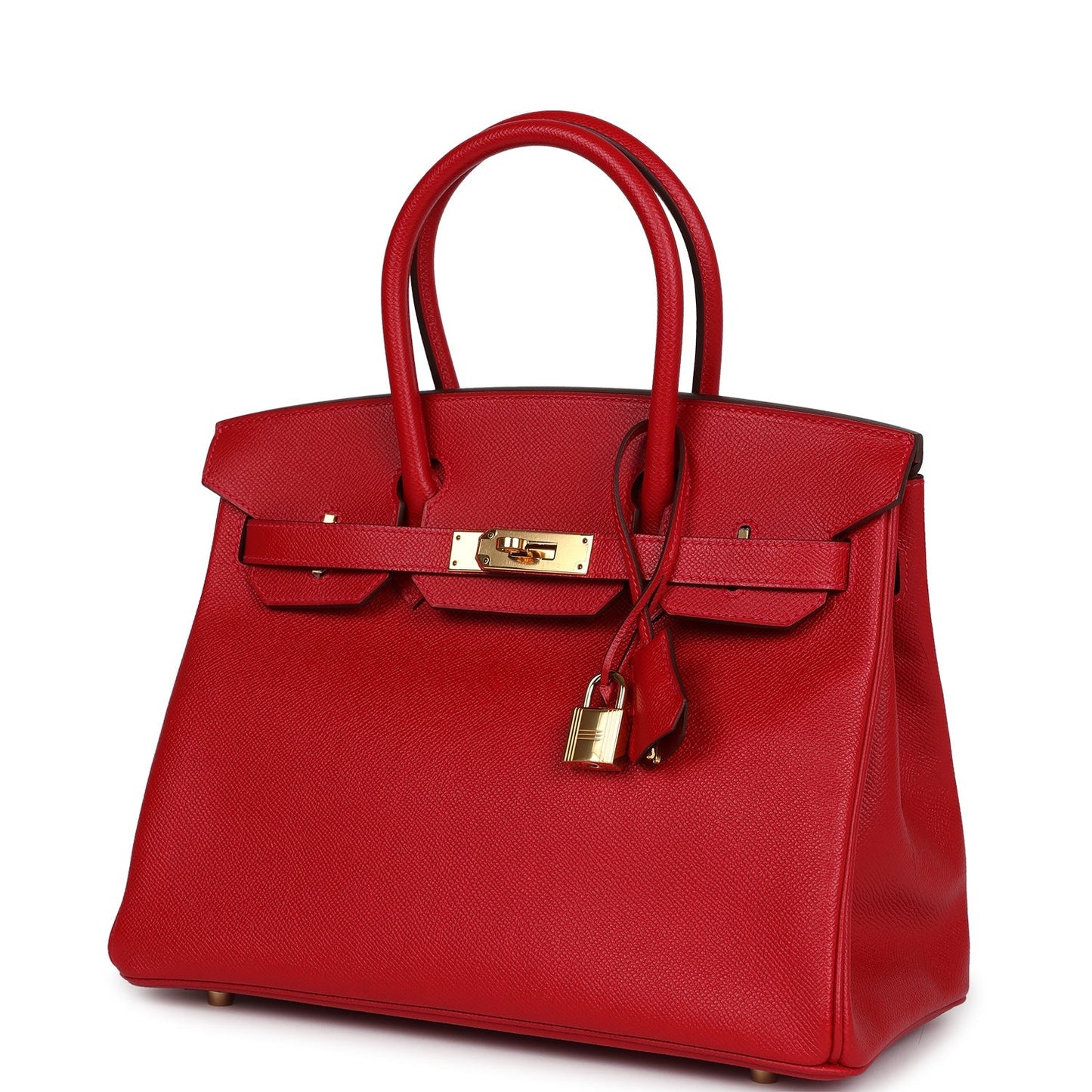 Pre-owned Hermes Birkin 30 Rouge Casaque Epsom Gold Hardware