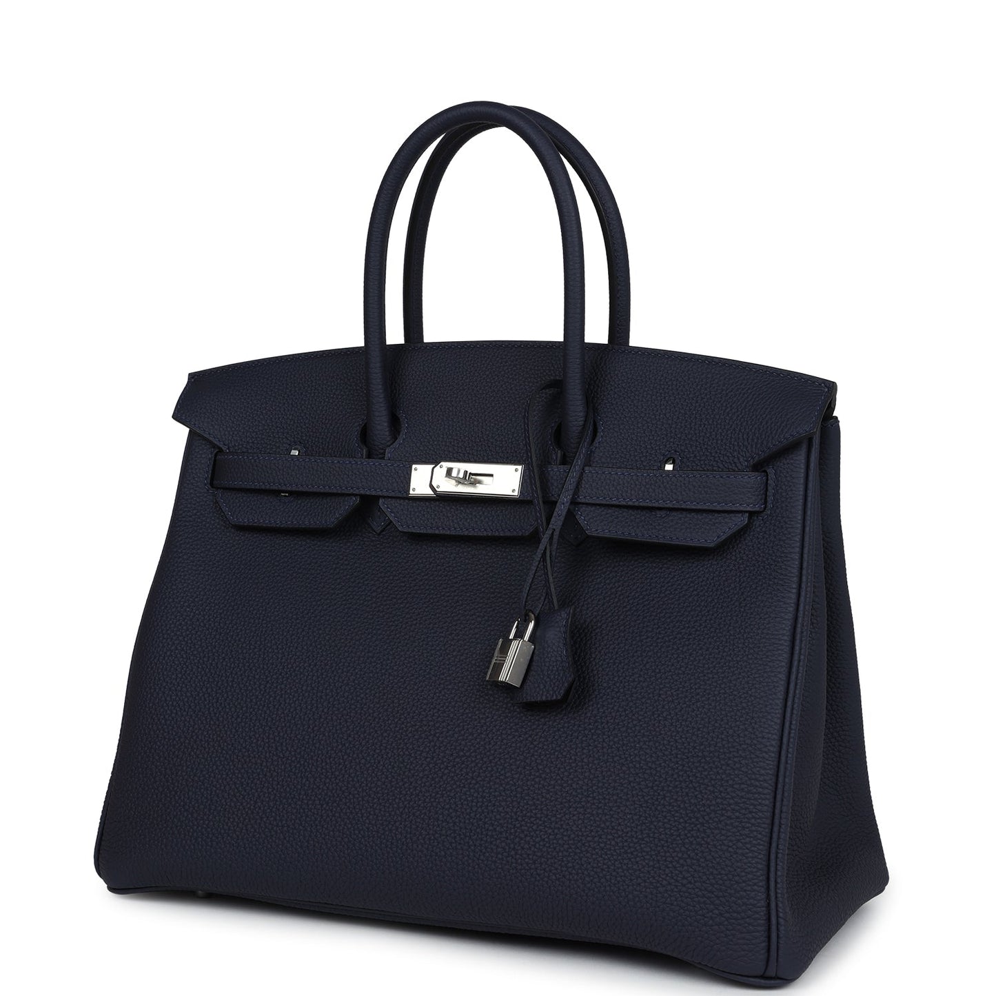 Hermes Special Order (HSS) Birkin 35 Bleu Nuit Verso Togo Palladium Hardware