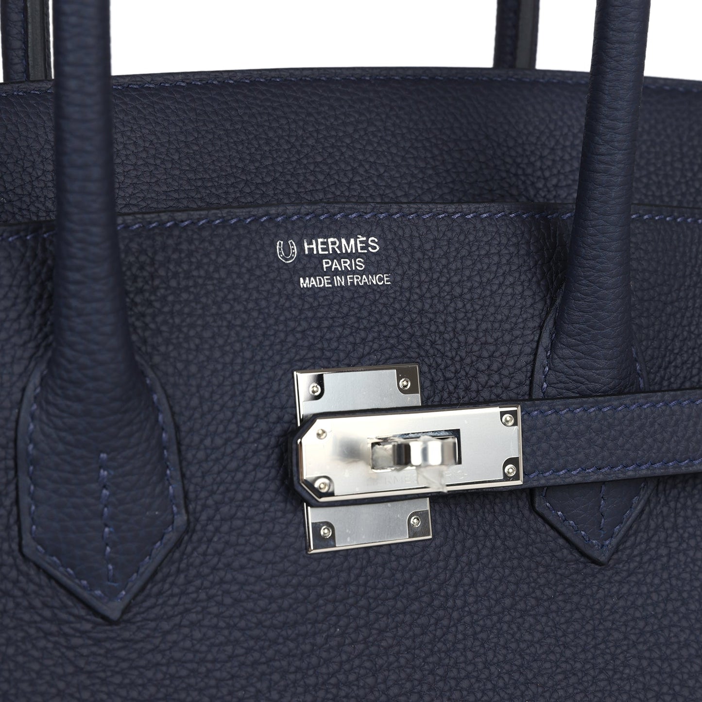 Hermes Special Order (HSS) Birkin 35 Bleu Nuit Verso Togo Palladium Hardware