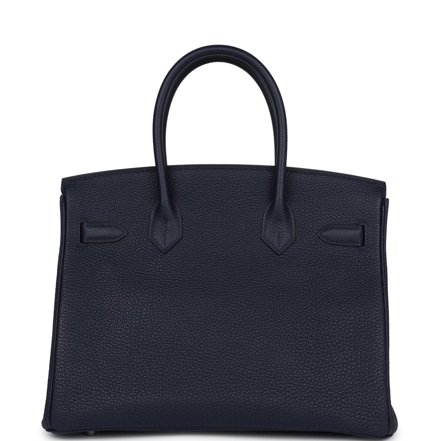 Pre-owned Hermes Birkin 30 Bleu Nuit Togo Palladium Hardware