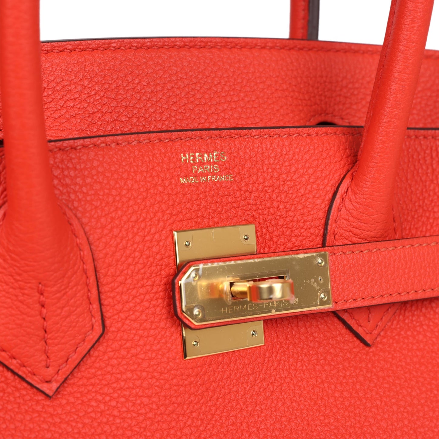 Hermes Birkin 30 Capucine Togo Gold Hardware