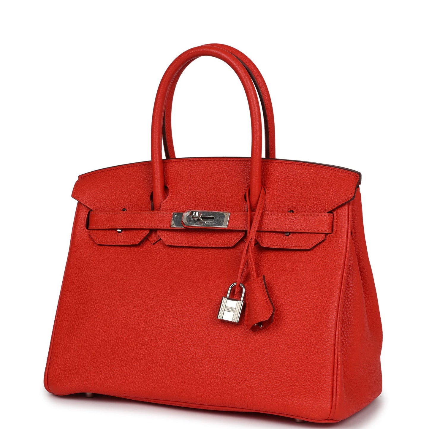 Pre-owned Hermes Birkin 30 Capucine Togo Palladium Hardware