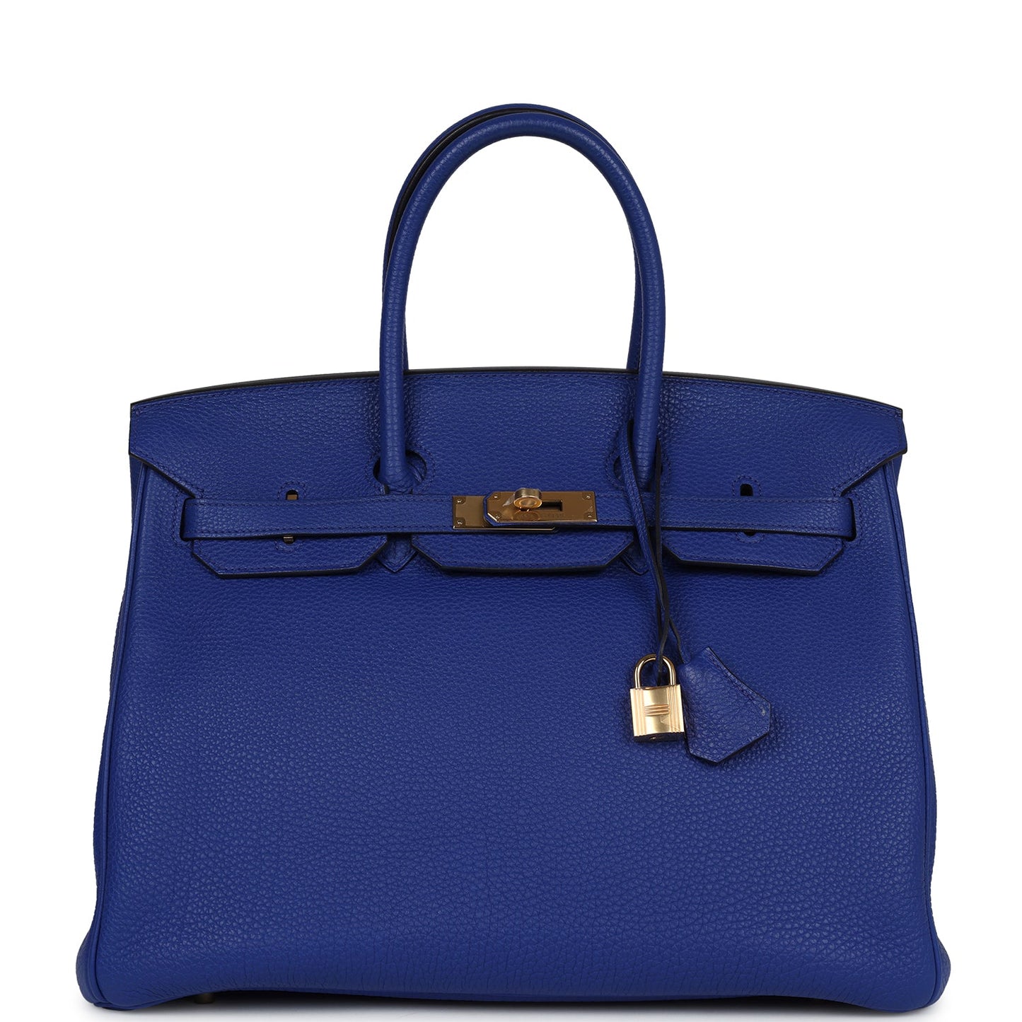 Pre-owned Hermes Birkin 35 Bleu Electric Togo Gold Hardware - Bob Flawless Skincare 