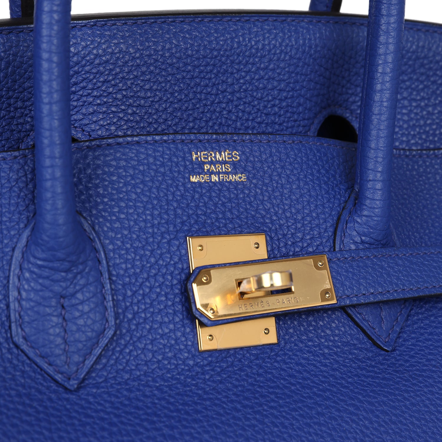 Pre-owned Hermes Birkin 35 Bleu Electric Togo Gold Hardware - Bob Flawless Skincare 