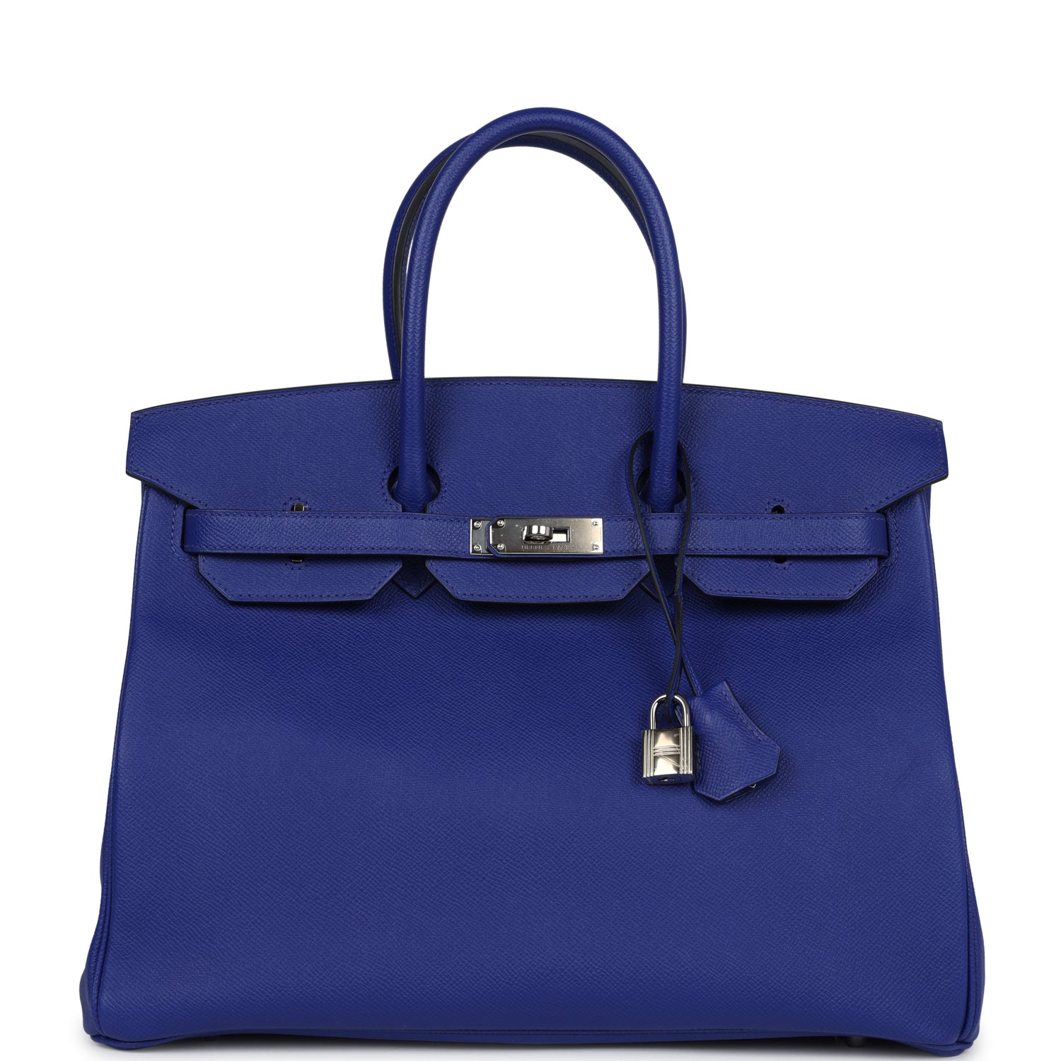 Pre-owned Hermes Birkin 35 Bleu Electric Epsom Palladium Hardware - Bob Flawless Skincare 