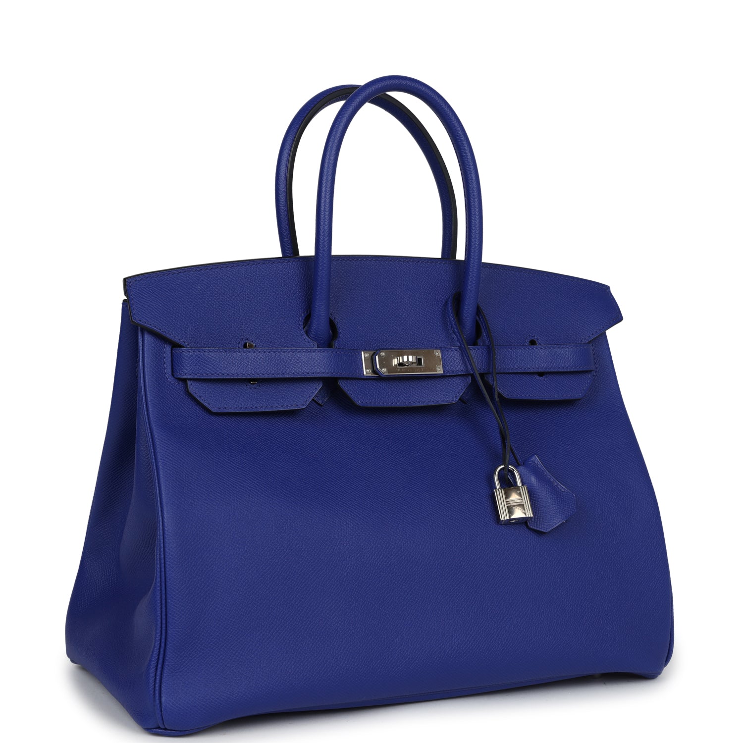 Pre-owned Hermes Birkin 35 Bleu Electric Epsom Palladium Hardware - Bob Flawless Skincare 