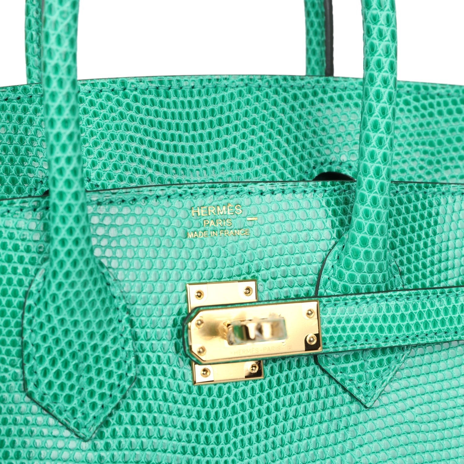 Hermes Birkin 25 Menthe Varanus Niloticus Lizard Gold Hardware - Bob Flawless Skincare 