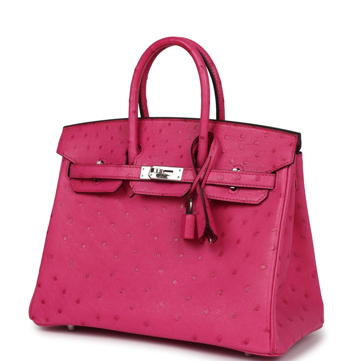 Hermes Birkin 25 Rose Tyrien Ostrich Palladium Hardware - Bob Flawless Skincare 