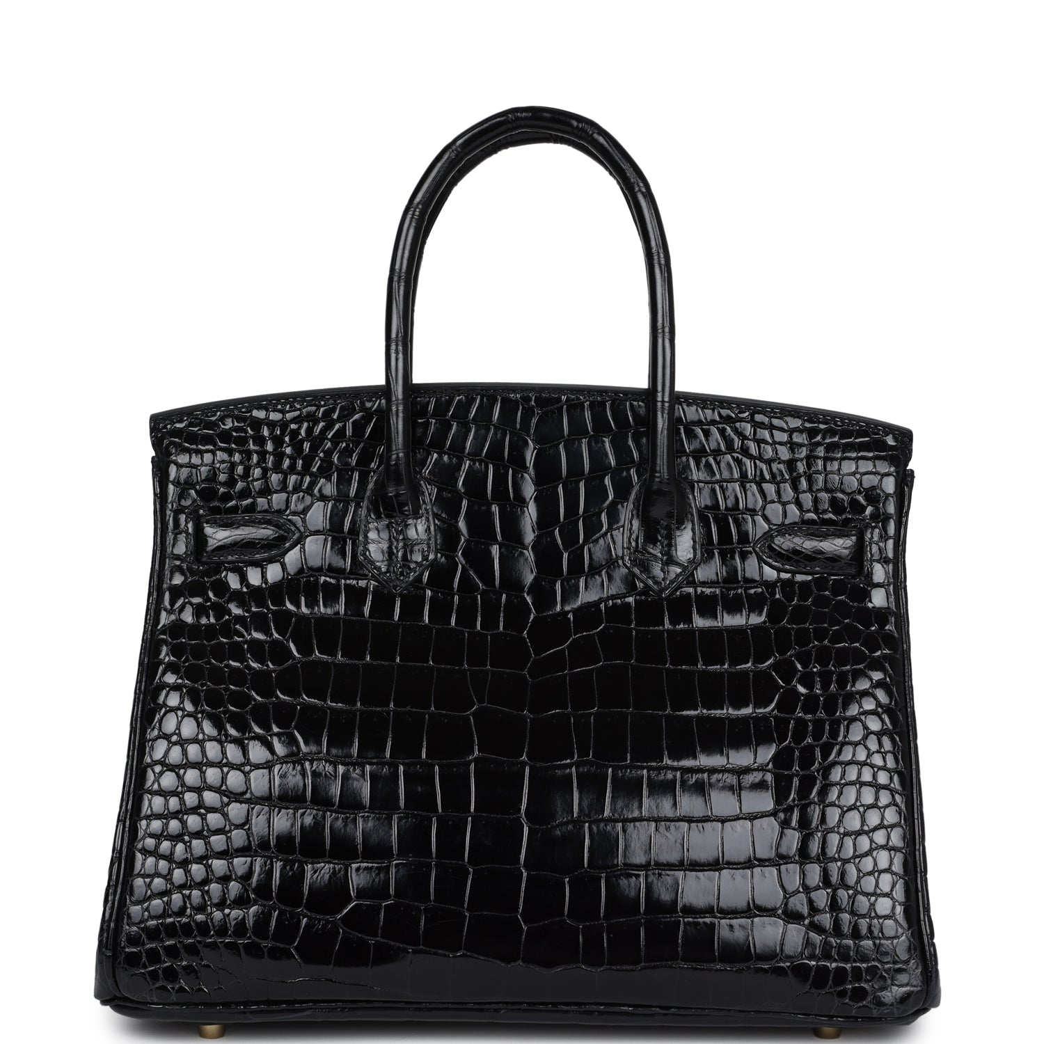 Pre-owned Hermes Birkin 30 Black Shiny Porosus Crocodile Gold Hardware - Bob Flawless Skincare 