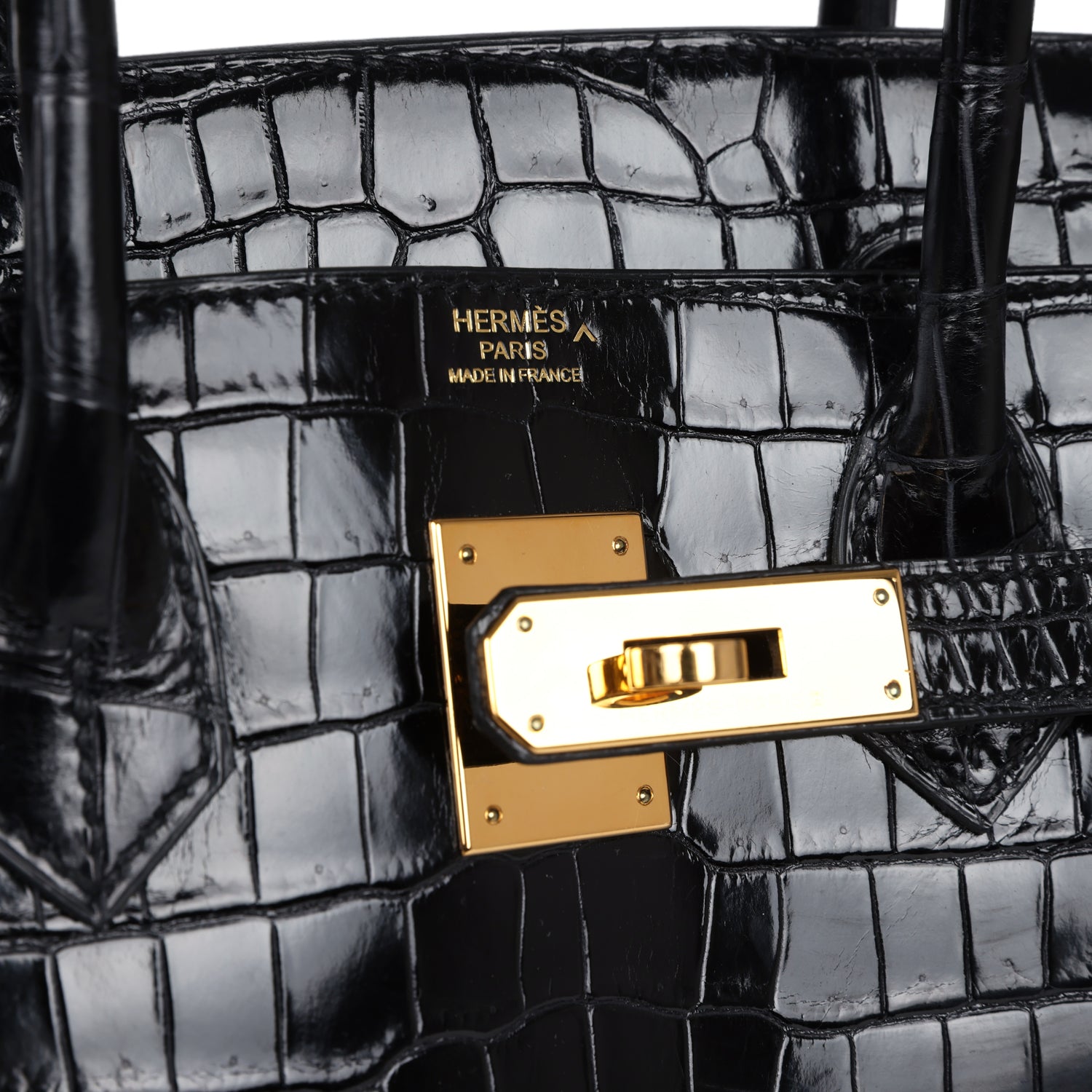 Pre-owned Hermes Birkin 30 Black Shiny Porosus Crocodile Gold Hardware - Bob Flawless Skincare 