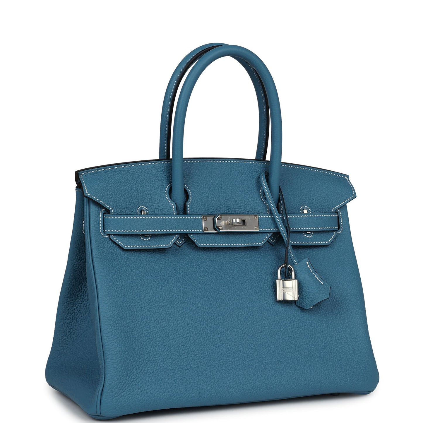 Hermes Birkin 30 Blue Jean Togo Palladium Hardware - Bob Flawless Skincare 