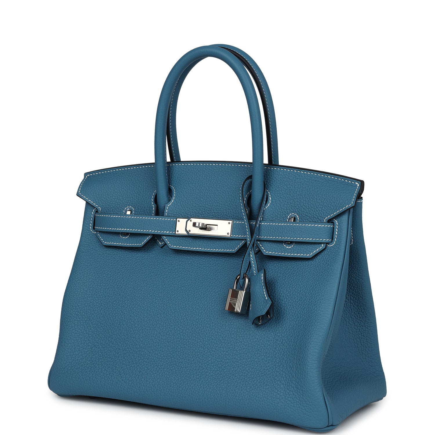 Hermes Birkin 30 Blue Jean Togo Palladium Hardware - Bob Flawless Skincare 