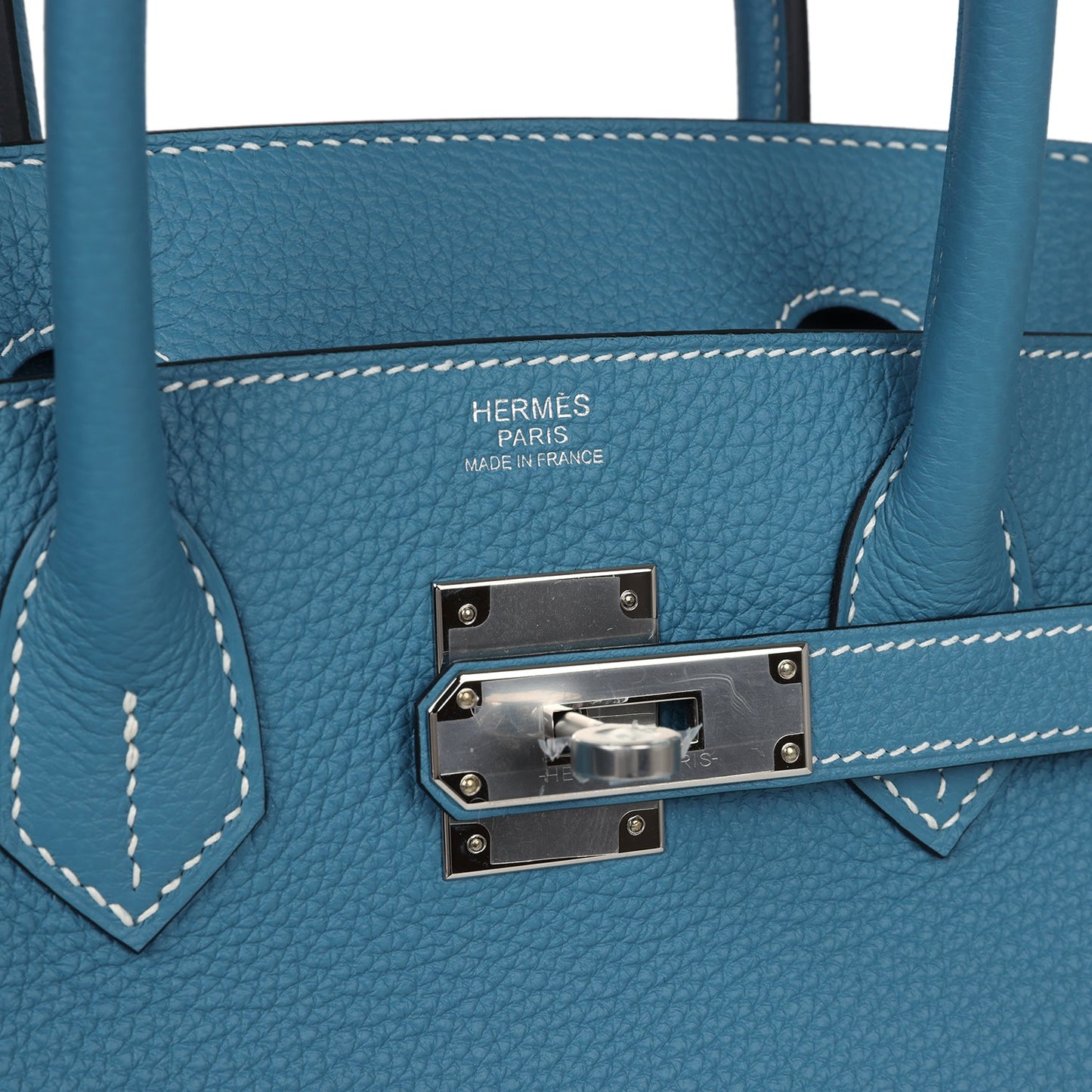 Hermes Birkin 30 Blue Jean Togo Palladium Hardware - Bob Flawless Skincare 