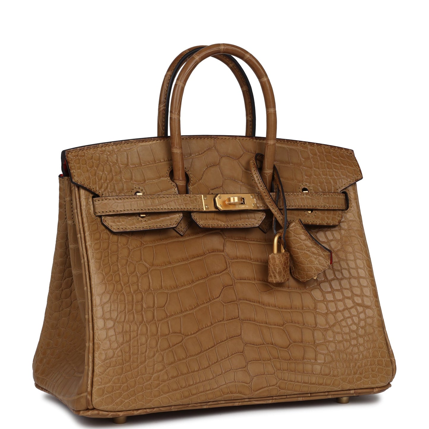 Hermes Special Order (HSS) Birkin 25 Kraft Verso Matte Alligator Brushed Gold Hardware - Bob Flawless Skincare 