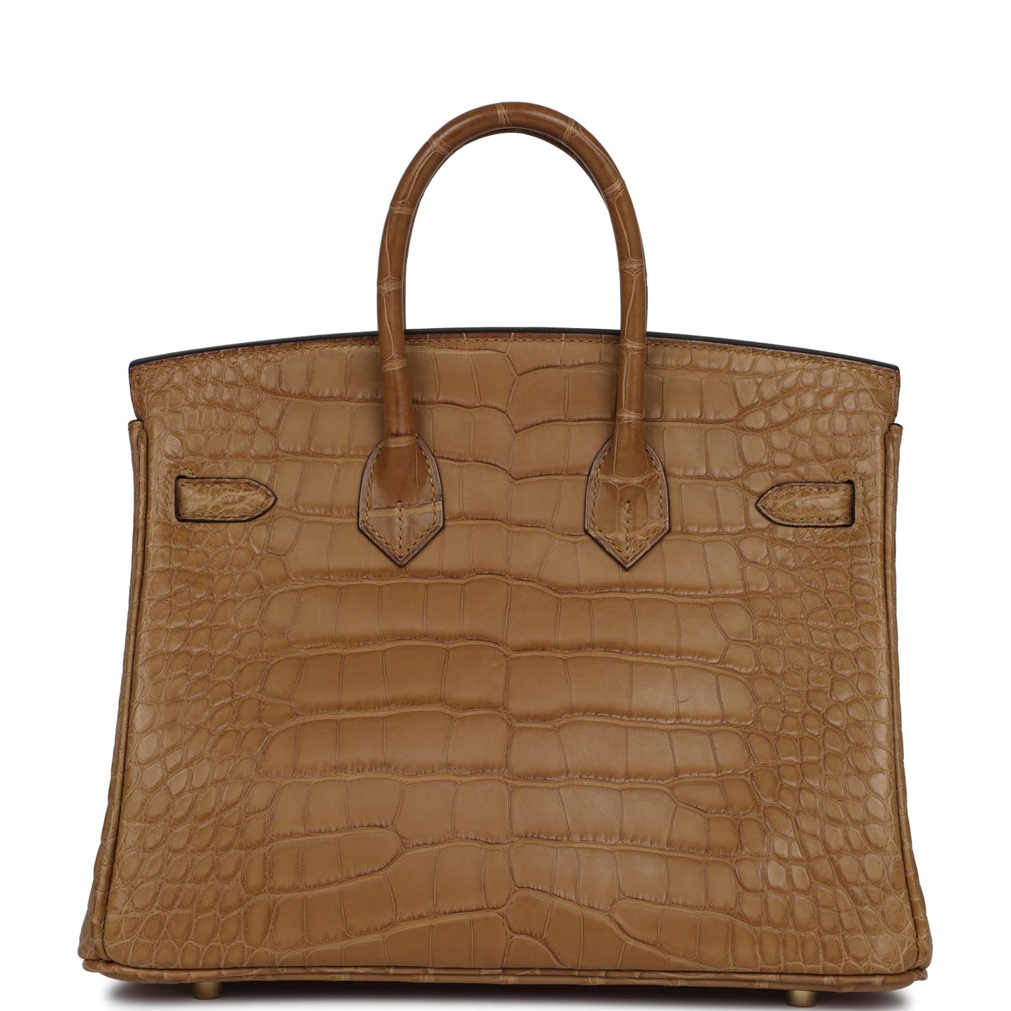 Hermes Special Order (HSS) Birkin 25 Kraft Verso Matte Alligator Brushed Gold Hardware - Bob Flawless Skincare 