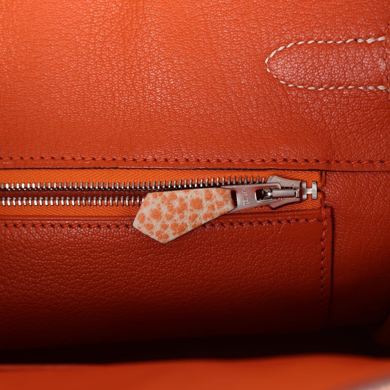 Vintage Hermes Birkin 30 Orange Dalmatian Buffalo Palladium Hardware - Bob Flawless Skincare 