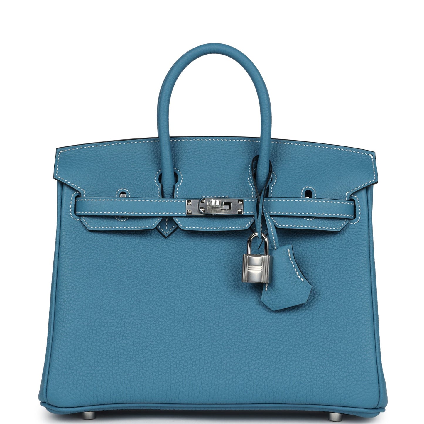 Hermes Birkin 25 Blue Jean Togo Palladium Hardware - Bob Flawless Skincare 