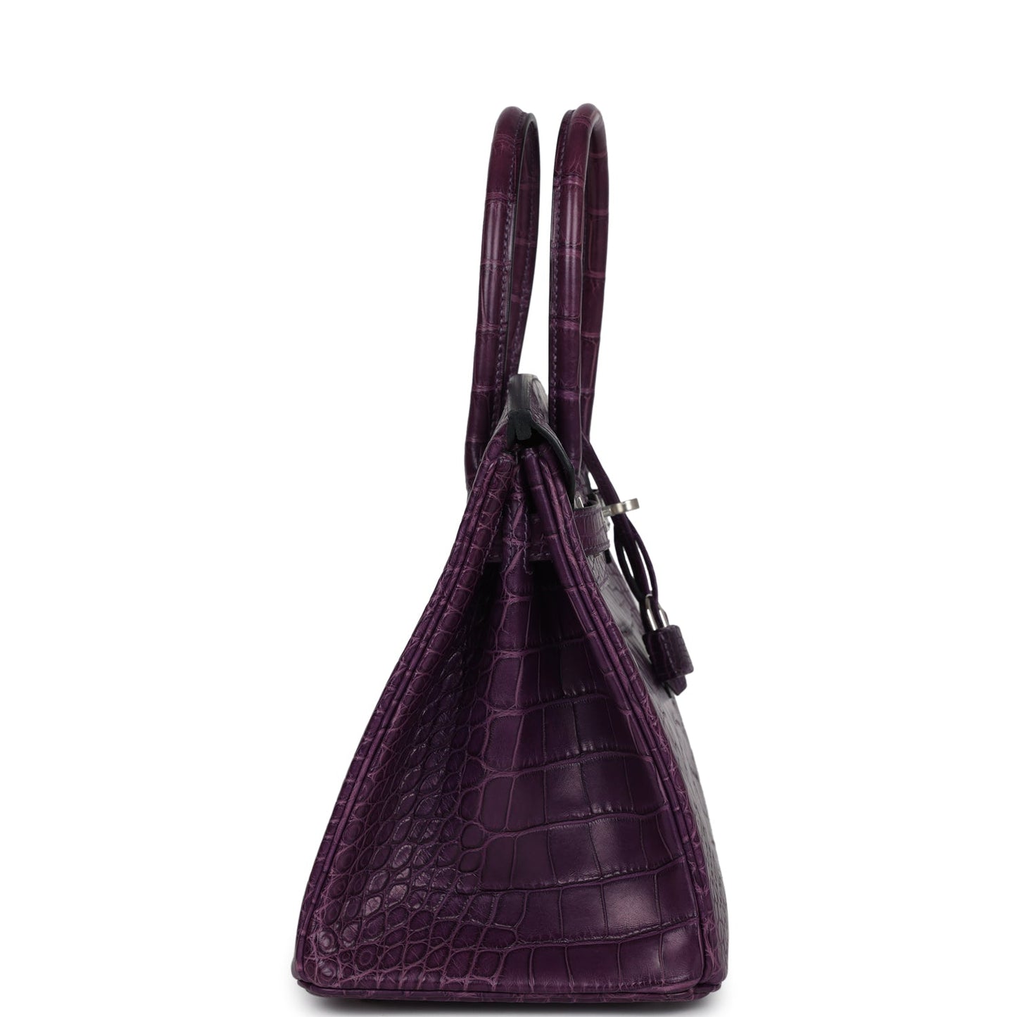 Hermes Birkin 30 Amethyst Matte Alligator Palladium Hardware - Bob Flawless Skincare 