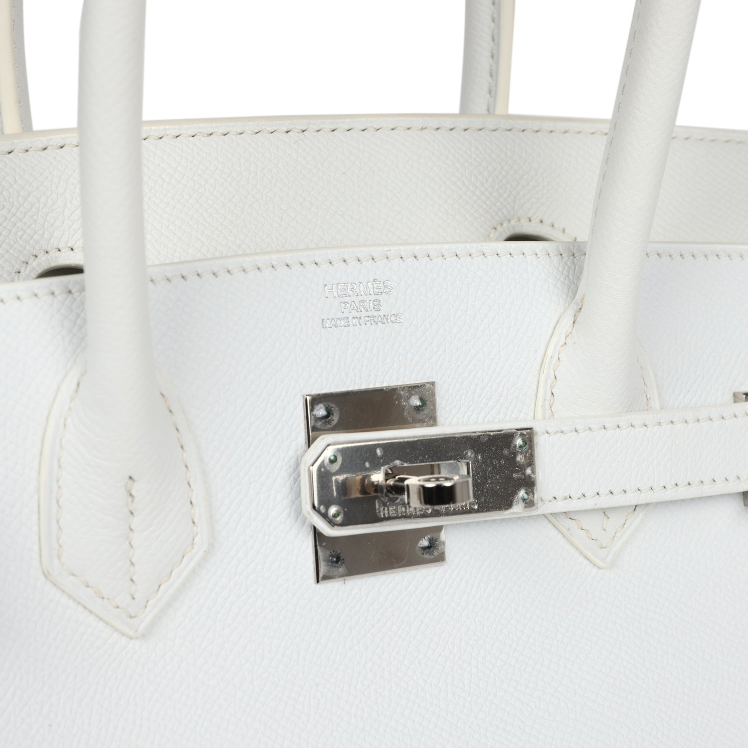 Pre-owned Hermes Birkin 30 White Epsom Palladium Hardware - Bob Flawless Skincare 