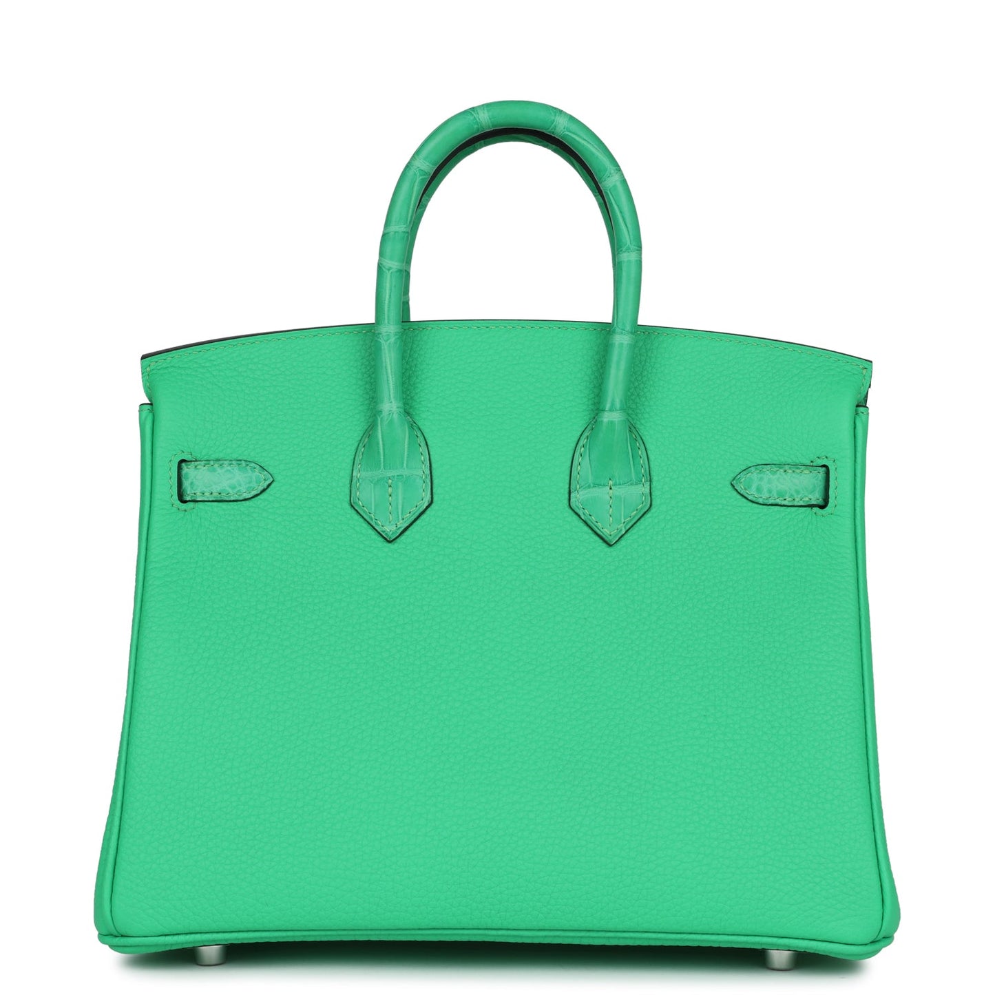 Hermes Birkin 25 Vert Comics Togo and Matte Alligator Touch Palladium Hardware - Bob Flawless Skincare 