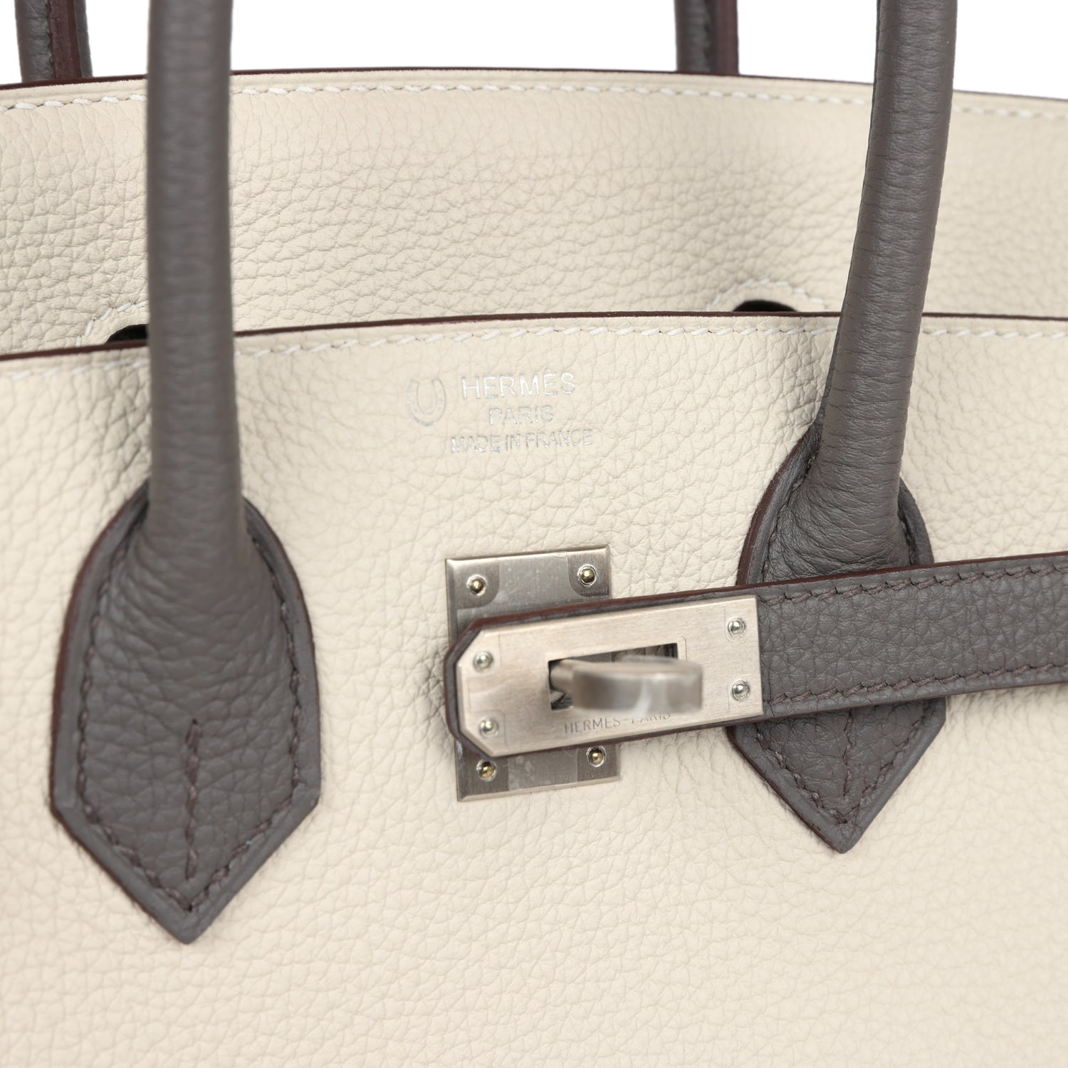 Hermes Special Order (HSS) Birkin 25 Beton and Etain Togo Brushed Palladium Hardware - Bob Flawless Skincare 