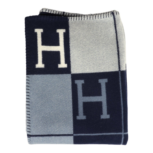 Hermes "Avalon III" Ecru and Caban Cashmere Blanket