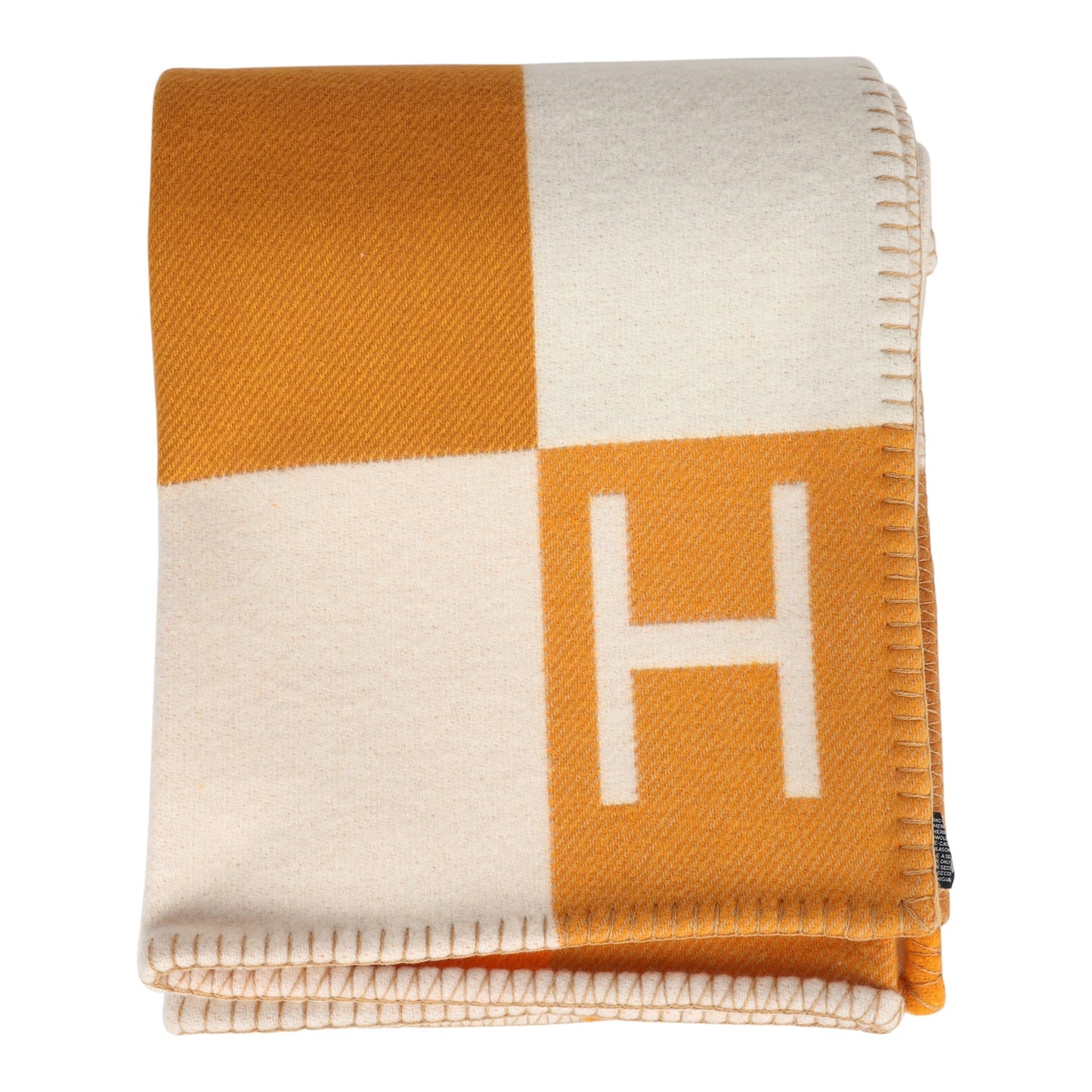 Hermes "Avalon Vibration" Ecru and Tisane Blanket