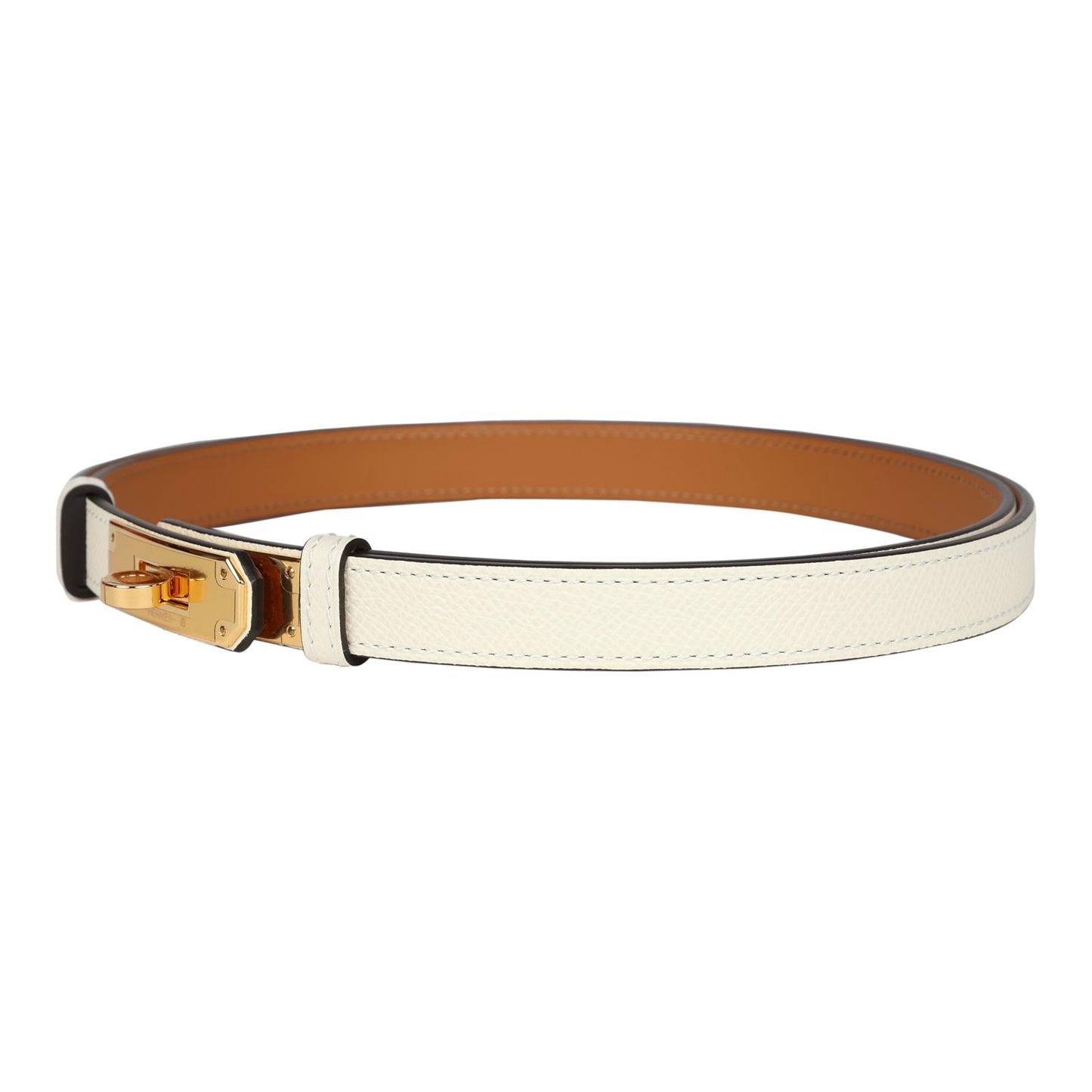 Hermes Kelly Pocket 18 Belt Craie Epsom Gold Hardware