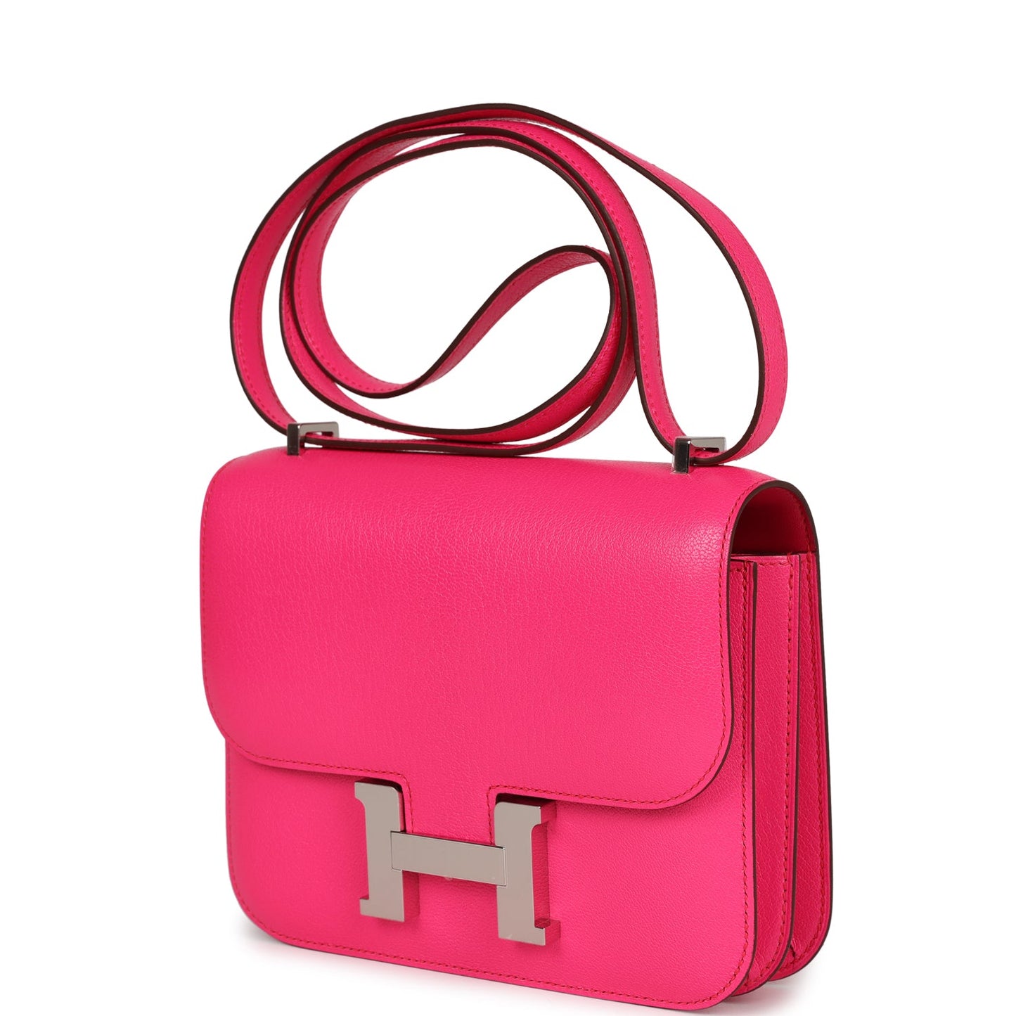 Hermes Constance 18 Rose Pop Chevre Chamkila Palladium Hardware