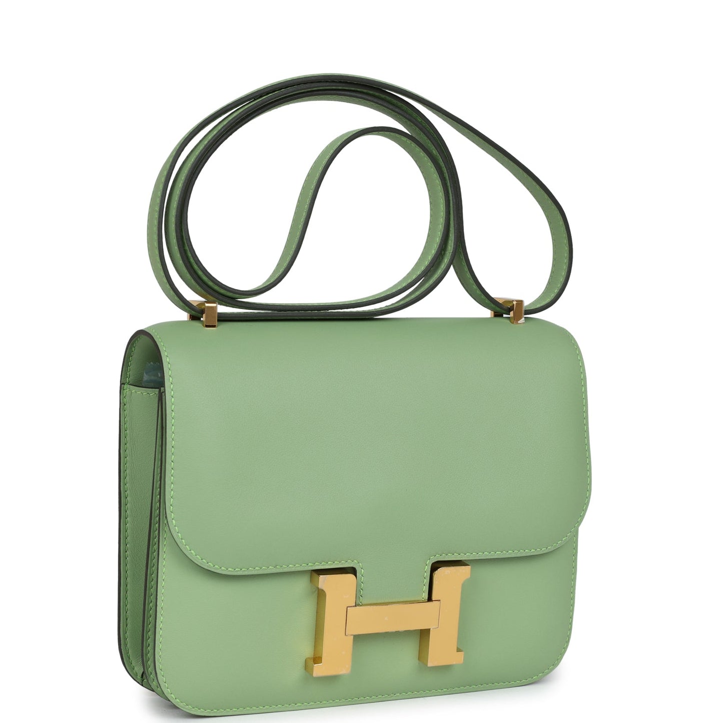 Hermes Constance 18 Vert Criquet Swift Gold Hardware