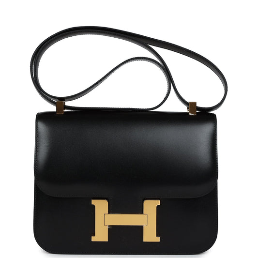 Hermes Constance 1-24 Black Box Gold Hardware