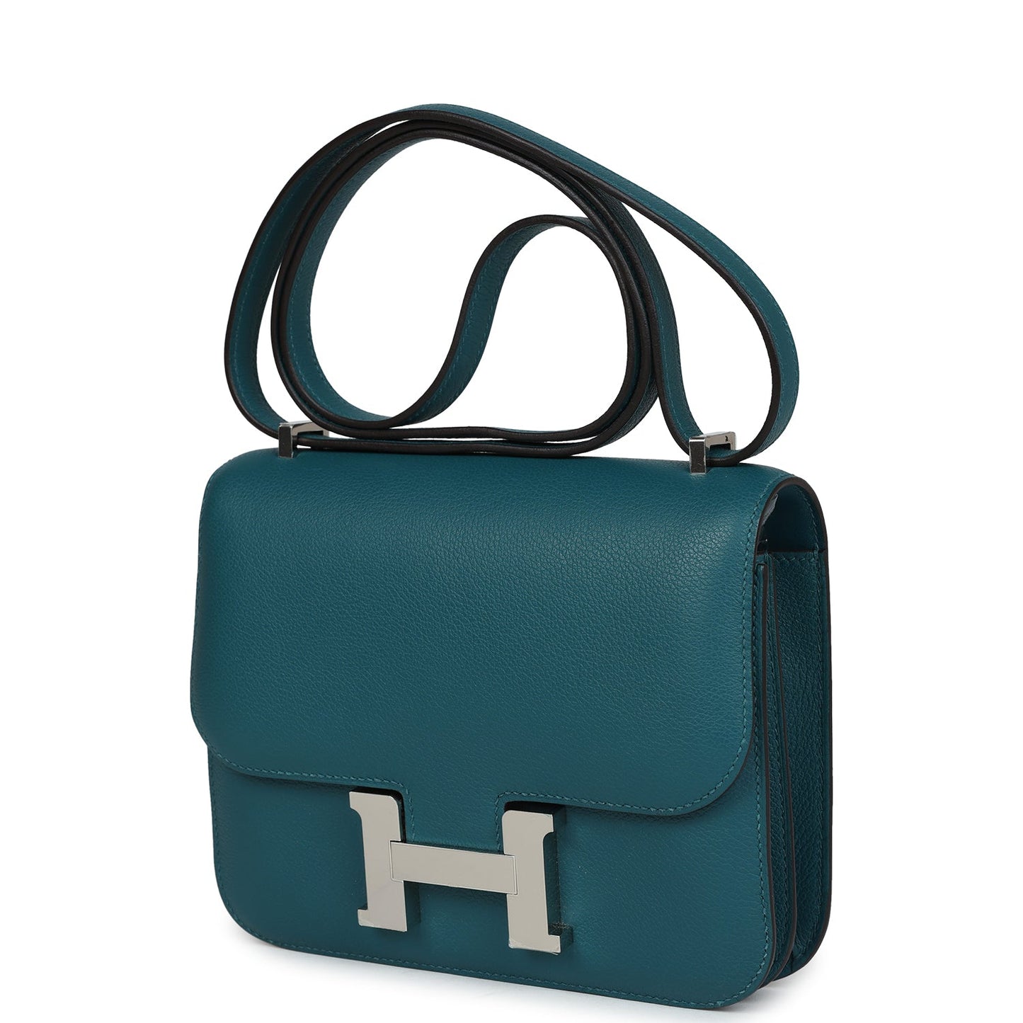 Hermes Constance 18 Vert Bosphore Evercolor Palladium Hardware