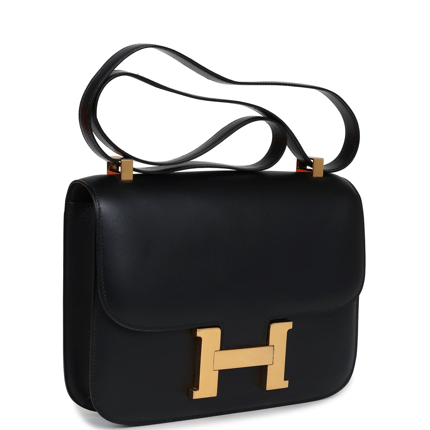 Vintage Hermes Constance 23 Black Evercalf Gold Hardware