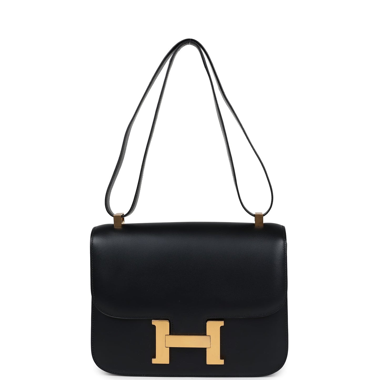 Vintage Hermes Constance 23 Black Evercalf Gold Hardware