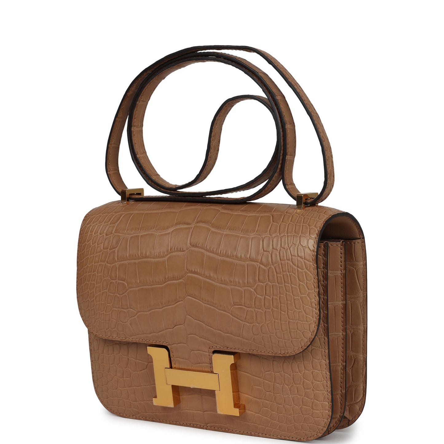 Hermes Constance 18 Chai Matte Alligator Gold Hardware