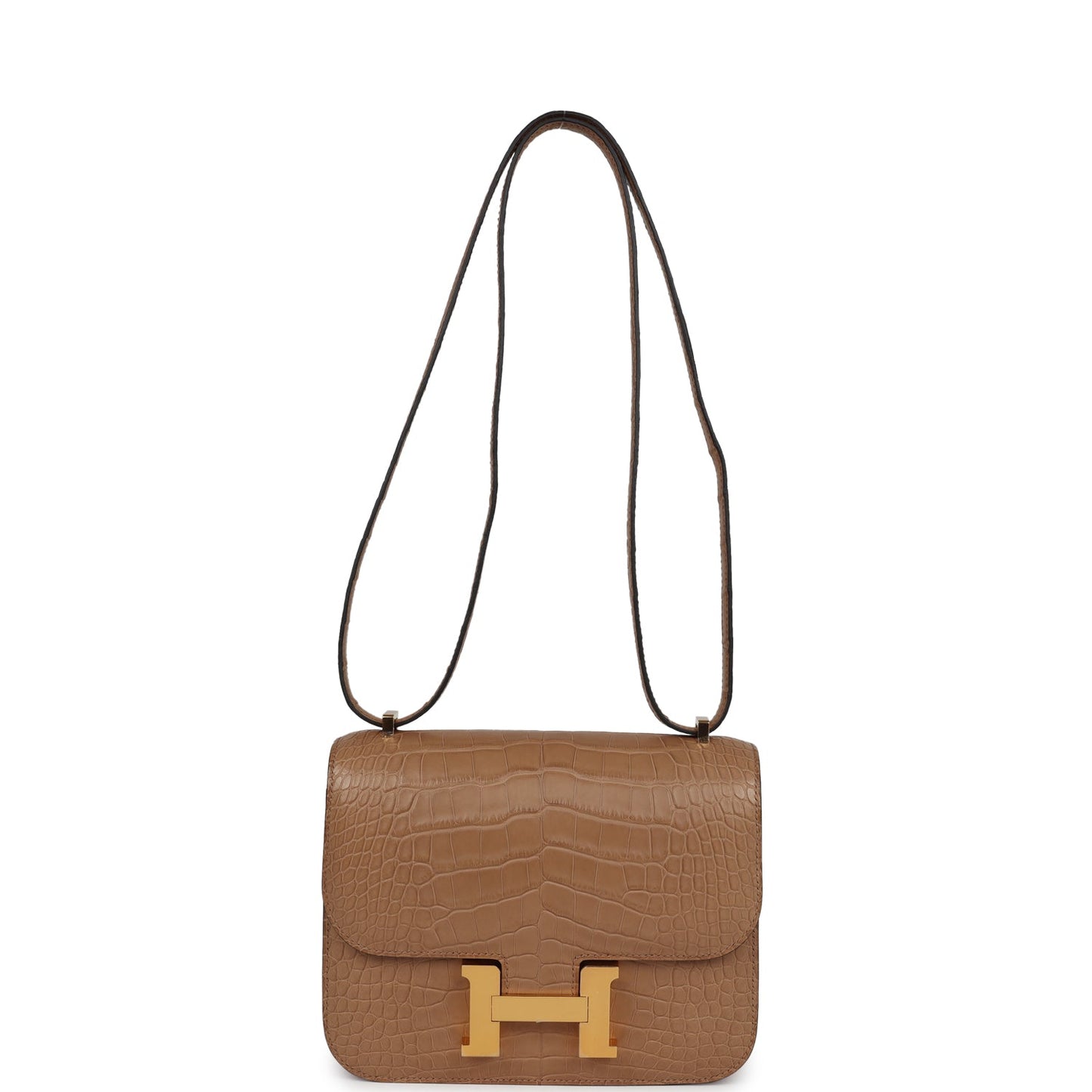 Hermes Constance 18 Chai Matte Alligator Gold Hardware