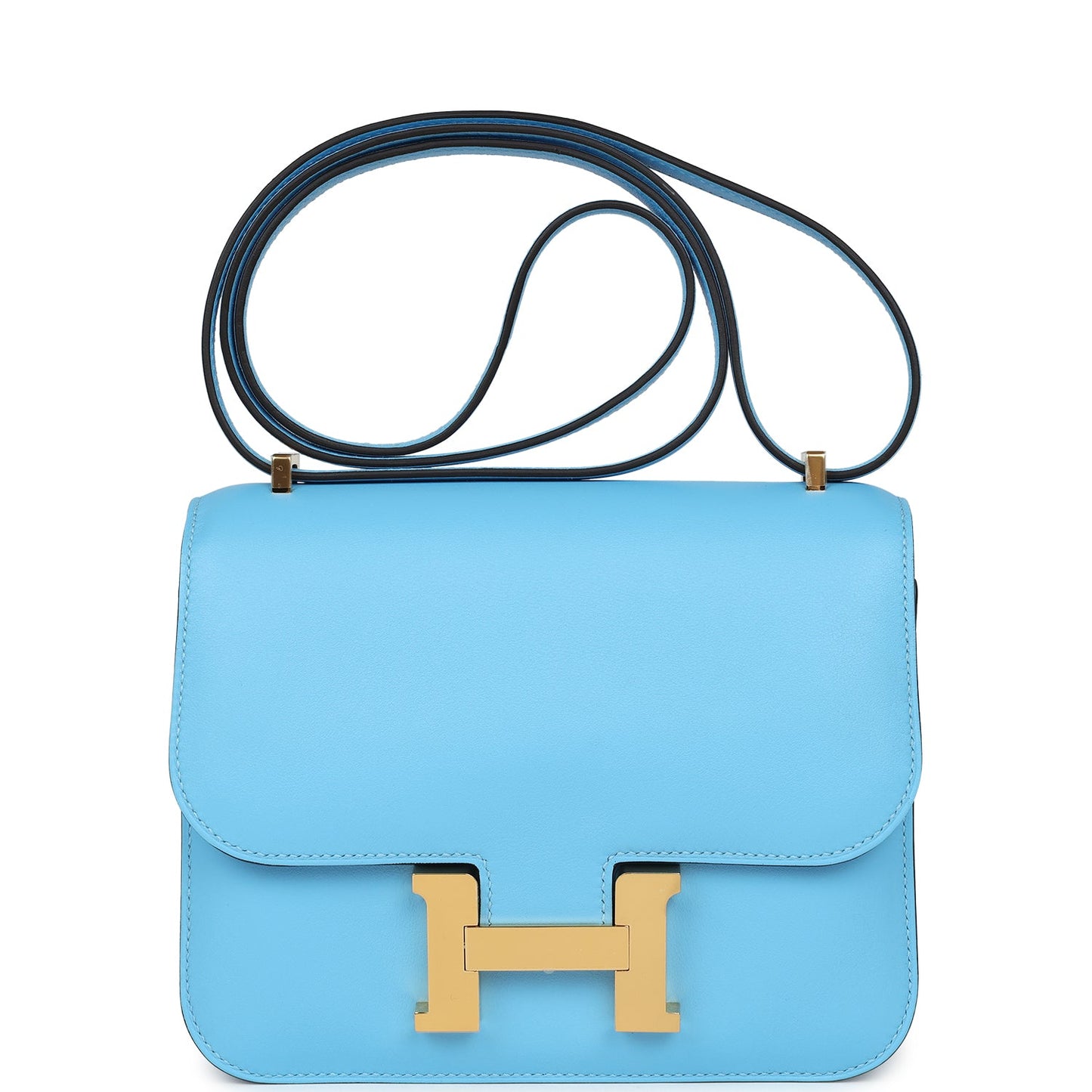 Hermes Constance 18 Celeste Swift Gold Hardware