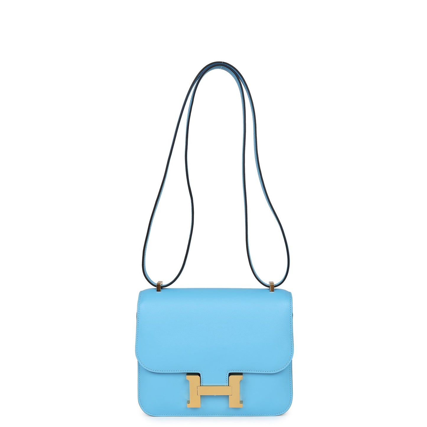 Hermes Constance 18 Celeste Swift Gold Hardware