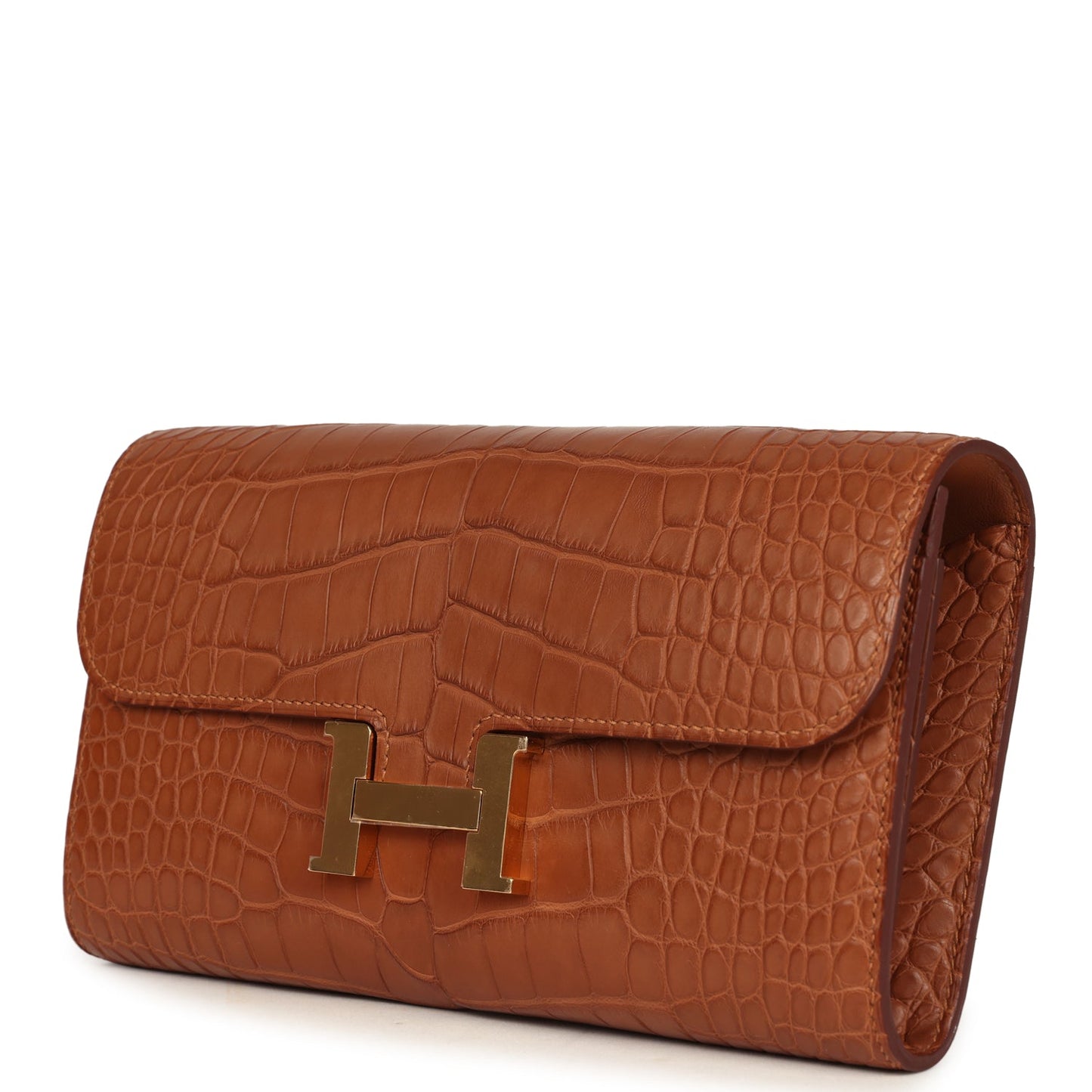 Hermes Constance Wallet To Go Gold Matte Alligator Gold Hardware