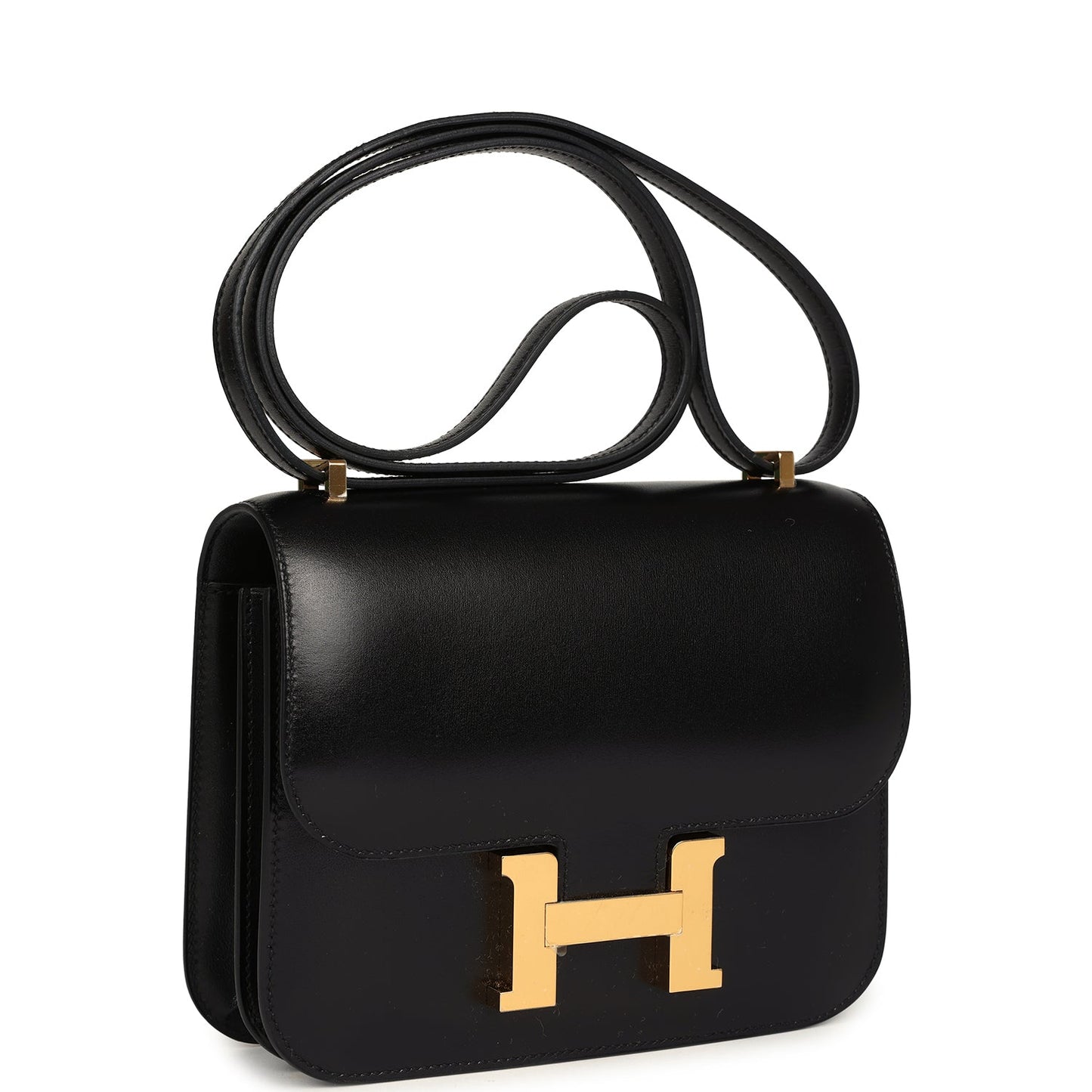 Hermes Constance 18 Black Box Gold Hardware