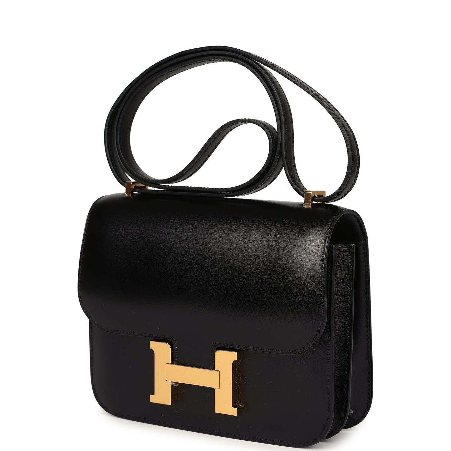 Hermes Constance 18 Black Box Gold Hardware