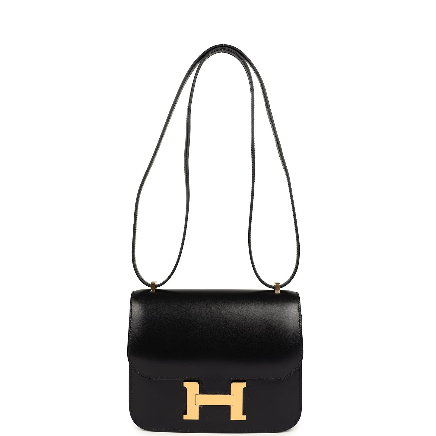 Hermes Constance 18 Black Box Gold Hardware